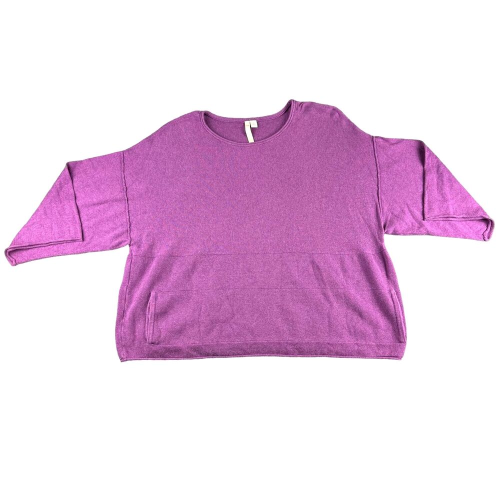 PureJill Sweater Women's Extra Small Purple Long Sleeve Loose Shirt Tunic Top